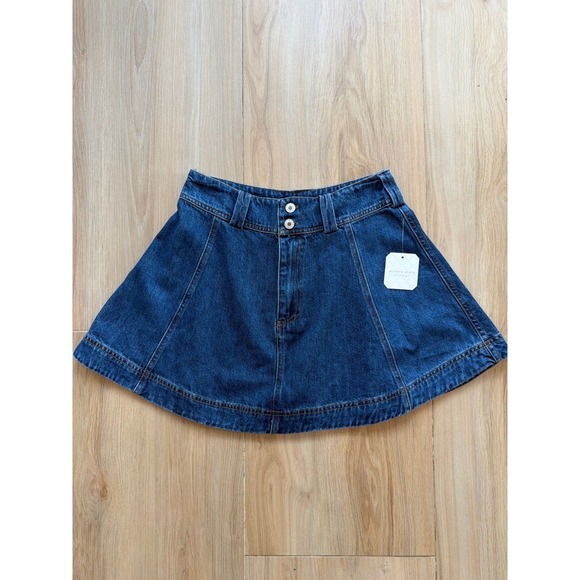 Altar'd State Dresses & Skirts - Altar'd State Womens Denim Mini Skirt Blue Medium Wash A-Line Flared Size S NEW